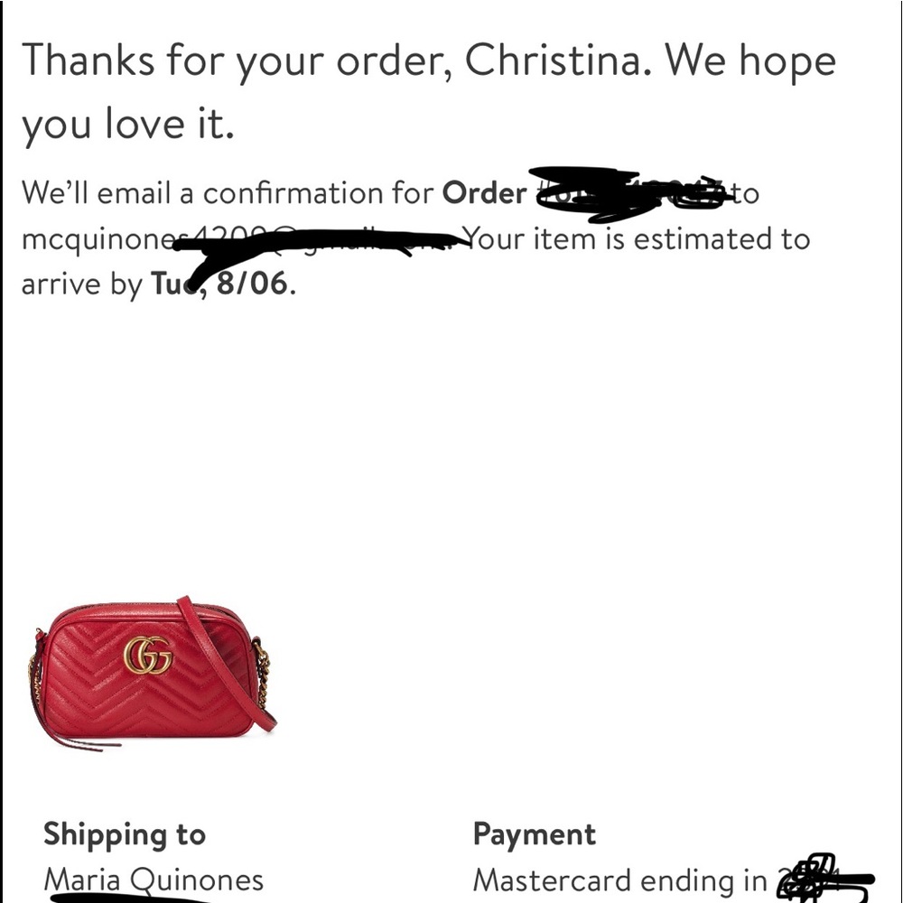 Red Small GUCCI Marmont crossbody bag